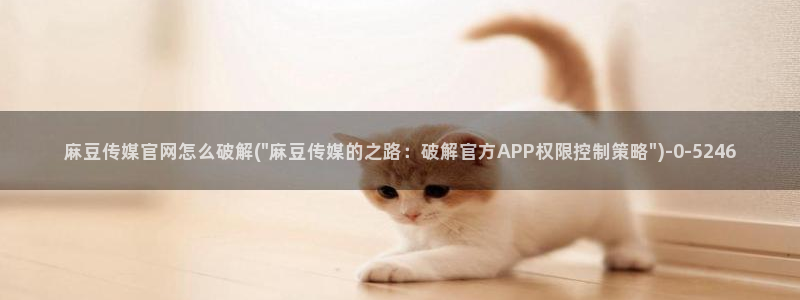 麻豆传媒直播官网传媒：麻豆传媒官网怎么破解(\
