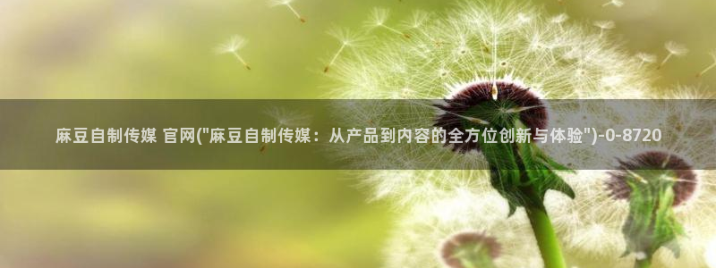 麻豆广播传媒官网：麻豆自制传媒 官网(\